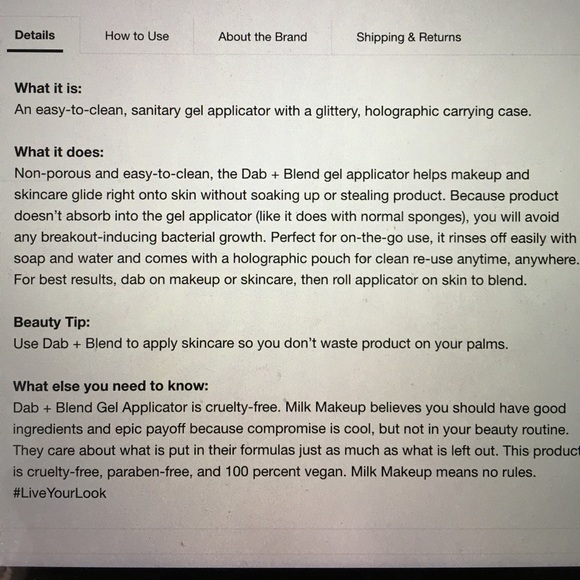 Milk Makeup Dab and Blend applicator ✨ - Picture 4 of 4